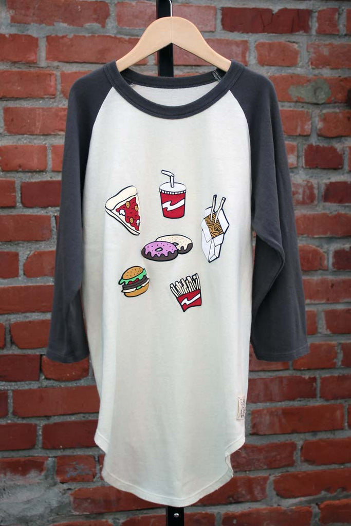 Fast Food Vintage Raglan Tee - Bam Kids