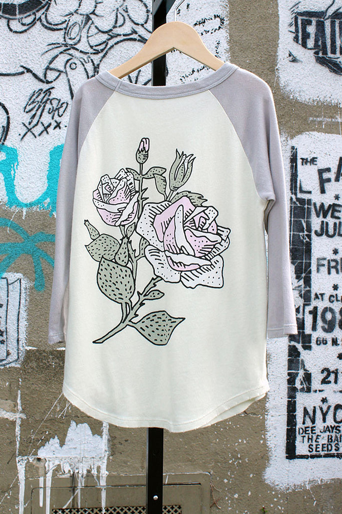 Roses Vintage Raglan Tee - Bam Kids