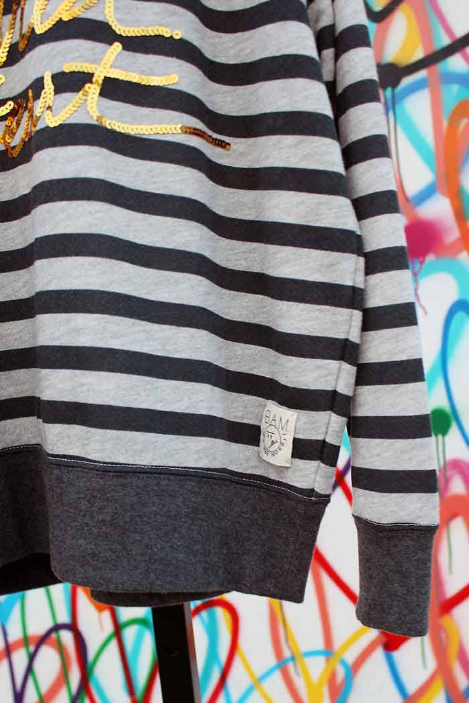 Wild Heart Striped Sweatshirt - Bam Kids
