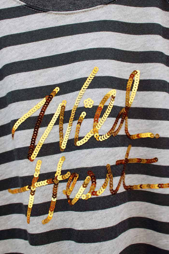 Wild Heart Striped Sweatshirt - Bam Kids