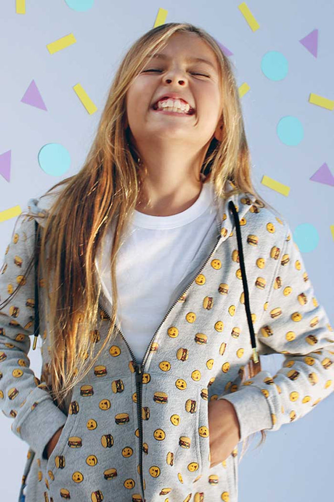 Yummy Cheeseburger Hoodie - Bam Kids