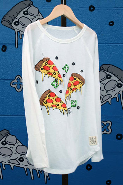 Drippy Pizza Raglan Tee - Bam Kids