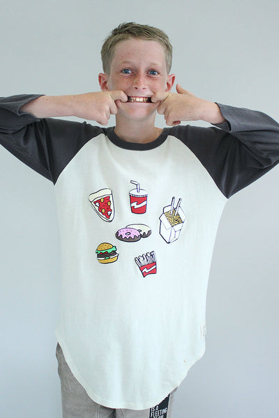 Fast Food Vintage Raglan Tee - Bam Kids