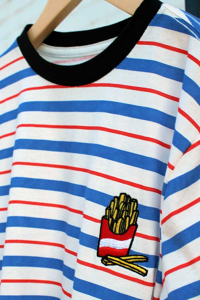 Striped French Fries Tee - Bam Kids