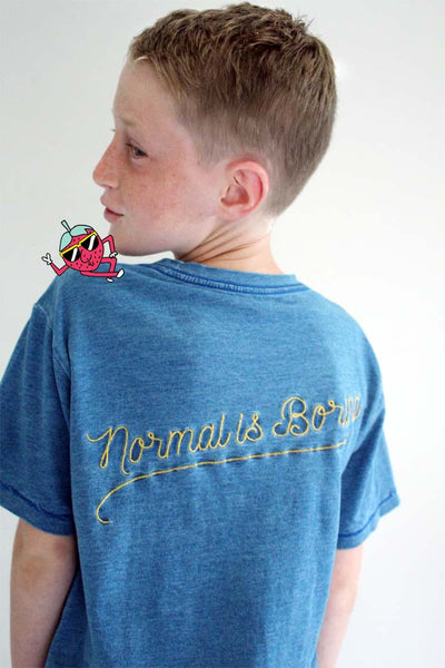 Normal Is Boring Embroidery Tee - Bam Kids