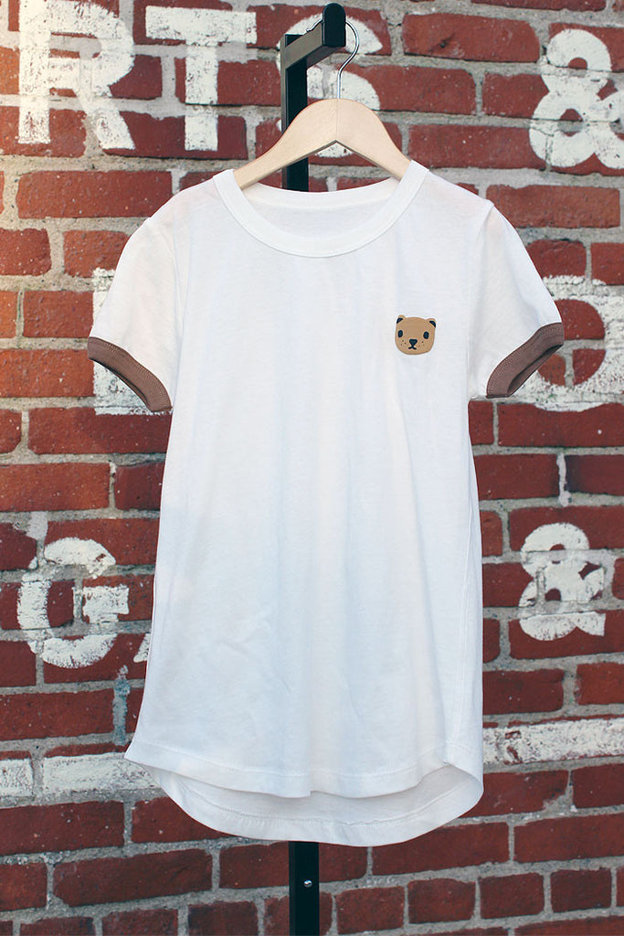 Teddy Bear Vintage Ringer Tee - Bam Kids