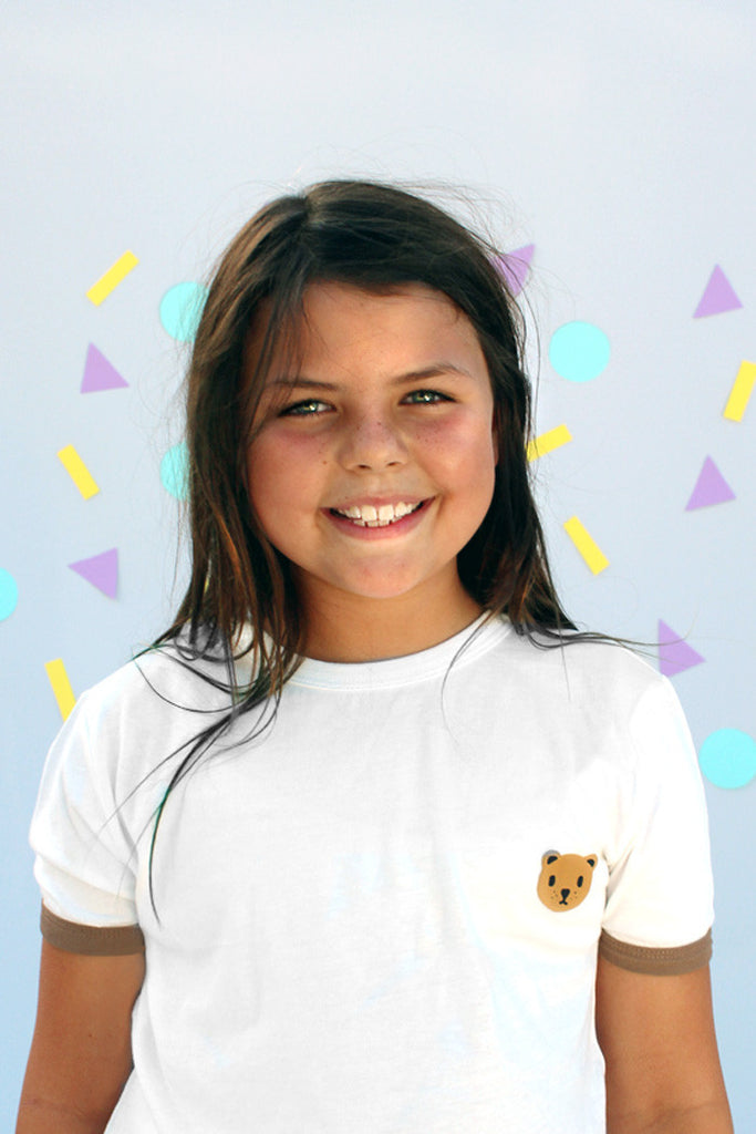 Teddy Bear Vintage Ringer Tee - Bam Kids