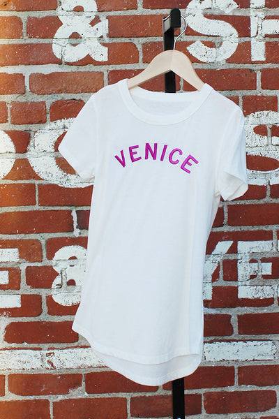 Venice Embroidery Tee | Girls - Bam Kids