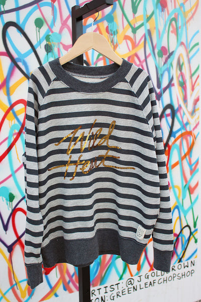 Wild Heart Striped Sweatshirt - Bam Kids