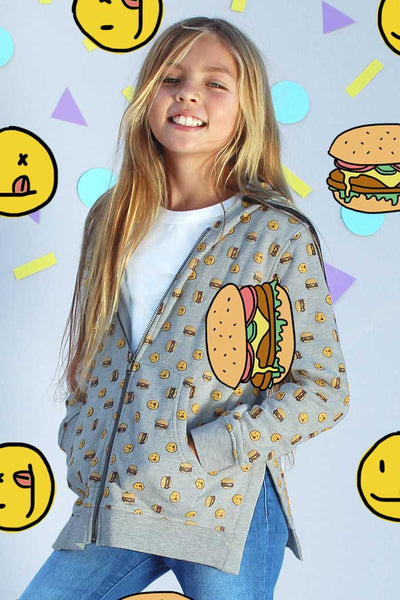 Yummy Cheeseburger Hoodie - Bam Kids