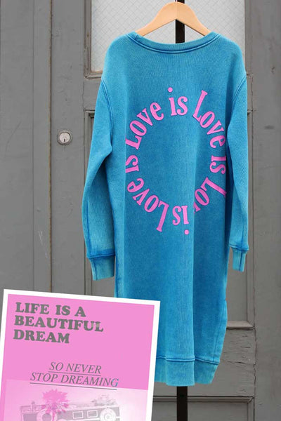 Love is Love is Love Sweat Dress - Bam Kids